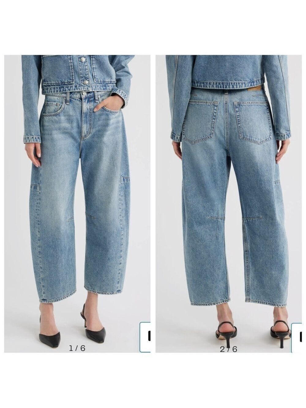 NWT rag & bone Charlie High-Rise Barrel Jeans Size 26